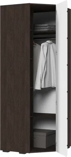 Шкаф Стендмебель Либерти ШК 05 угловой 780 (мдф белый глянец/венге) — фото 8