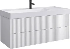 Тумба с умывальником Belux Сиртаки НП 120-02 + Триумф Тр 1200-01 (1, белый глянцевый) — фото 1