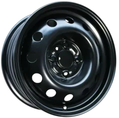 Штампованный диск Magnetto 13004 AM 13x5" 4x114.3мм DIA 69.1мм ET 25мм Black — фото 1
