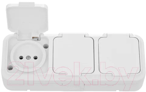 Розетка Bylectrica Пралеска аква РА16-0131 (белый)