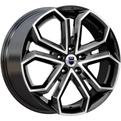 Литой диск K&K Пандора 19x8.5" 5x120мм DIA 67.1мм ET 45мм Алмаз черный — фото 1