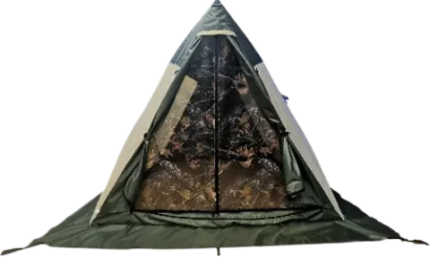 Палатка Пингвин Shelters Всесезонная двускатная 200x190 / 11752 (хаки/бежевый)