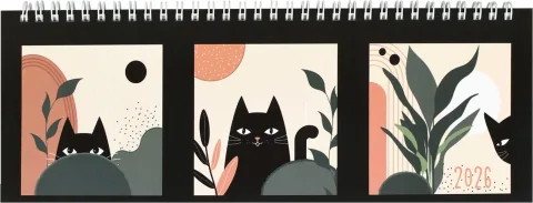 Планинг Феникс+ Коты и листья 2026 / 71585 (64л)