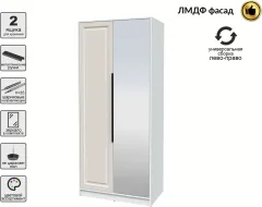 Шкаф Interline Концепт КТ-Ш2з Деко (белый платинум/кашемир) — фото 2