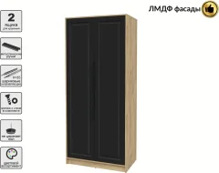 Шкаф Interline Концепт КТ-Ш2 Деко (дуб золотой/черный) — фото 2