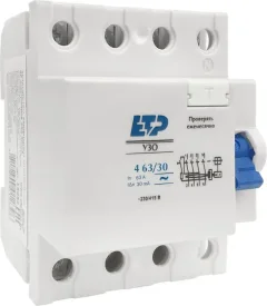 Устройство защитного отключения ETP 4п 63А 30мА DLF364 / 18016 (электромеханическое) — фото 3