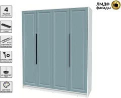 Шкаф Interline Концепт КТ-Ш4 Деко (белый платинум/океан) — фото 2