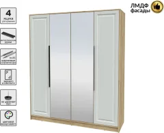 Шкаф Interline Концепт КТ-Ш4з Деко (дуб золотой/грей) — фото 2