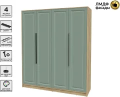 Шкаф Interline Концепт КТ-Ш4 Деко (дуб золотой/мята) — фото 2