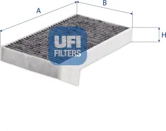 Комплект салонных фильтров UFI 54.396.00 (2шт, уголный) — фото 4