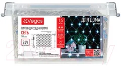 Светодиодная сеть VEGAS Сеть 55213 (1.5x1.2м, белый) — фото 5