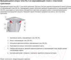 Опора колесная для тележки складской Tellure Rota 606711 — фото 7