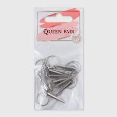 Комплект аксессуаров для волос Queen Fair Клинья / 7338804 (серебристый) — фото 7