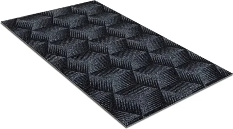 Коврик грязезащитный Shahintex Фокус 80х200 / 870288 (серый 01 S)