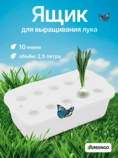Ящик для рассады GREENGO для выращивания зеленого лука / 9096710 (белый) — фото 2