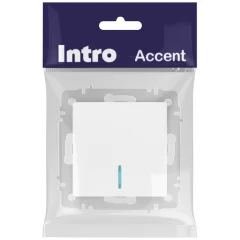Выключатель INTRO Accent 6-102-01М / Б0063466 (белый матовый) — фото 5