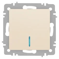 Выключатель INTRO Accent 6-102-02 / Б0063428 (слоновая кость) — фото 1