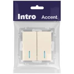 Выключатель INTRO Accent 6-105-02 / Б0063509 (слоновая кость) — фото 6