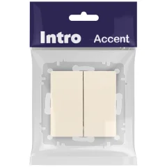 Выключатель INTRO Accent 6-107-02 / Б0063558 (слоновая кость) — фото 6
