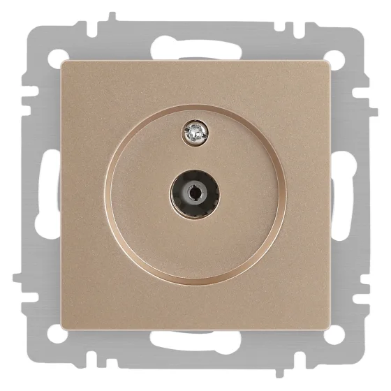 Розетка INTRO Accent 6-301-04 / Б0063609 (шампань)