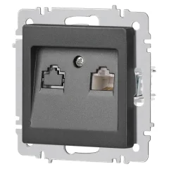 Розетка INTRO Accent 6-303-07 / Б0063638 (графит) — фото 2