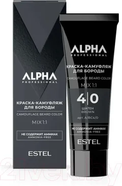 Краска для бороды Estel Alpha Pro 4/0 (40мл) — фото 10