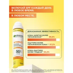 Спрей солнцезащитный Garnier Ambre Solaire Skin Naturals Vitamin C Вуаль Невидимая защита (75мл) — фото 4