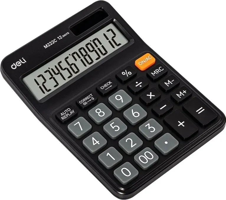 Калькулятор Deli Askend EM222C (черный)