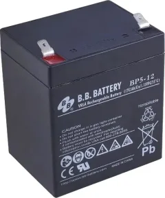 Аккумуляторная батарея BB BP 5-12 (12В/5Ач) — фото 3