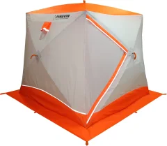 Палатка Пингвин Shelters Призма Brand New 200x185 Композит (белый/оранжевый) — фото 3