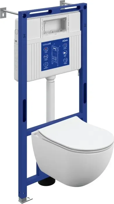 Унитаз подвесной с инсталляцией Cersanit Brasko Smart DPL EO Slim + Aqua 50 Prime М LP / 69315