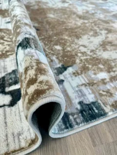 Коврик Radjab Carpet Бьянка Овал D009A (1.2x1.8, Cream Shirink/Vizon FDY) — фото 3