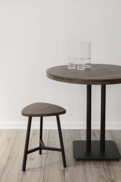 Табурет Stal-Massiv Delta-45 (дуб мореный/черный) — фото 3