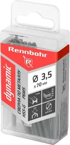 Набор сверл Rennbohr Dinamic P9M3 3.5х70мм / 666035 (20шт)