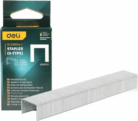 Скобы Deli EDL238014-1 (1000шт)