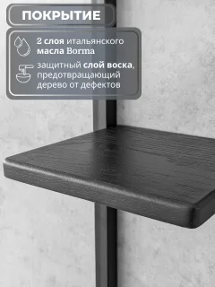 Полка Stal-Massiv Fly-BH (черный) — фото 4