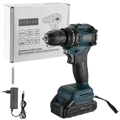 Аккумуляторная дрель-шуруповерт Zitrek Greenpower 20 PRO / 085-1313