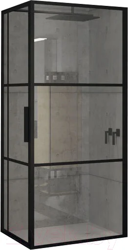Душевой уголок Riho Grid GB203 / G004016121 (110x80, черный/прозрачный)