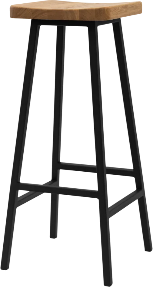 Табурет барный Stal-Massiv HALLS-М78 (дуб натуральный/черный)