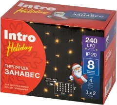 Световой занавес INTRO Holiday INZL-01W / Б0060437 (теплый белый) — фото 6