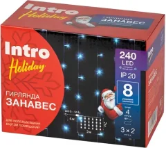 Световой занавес INTRO Holiday INZL-02W / Б0060438 (холодный белый) — фото 7