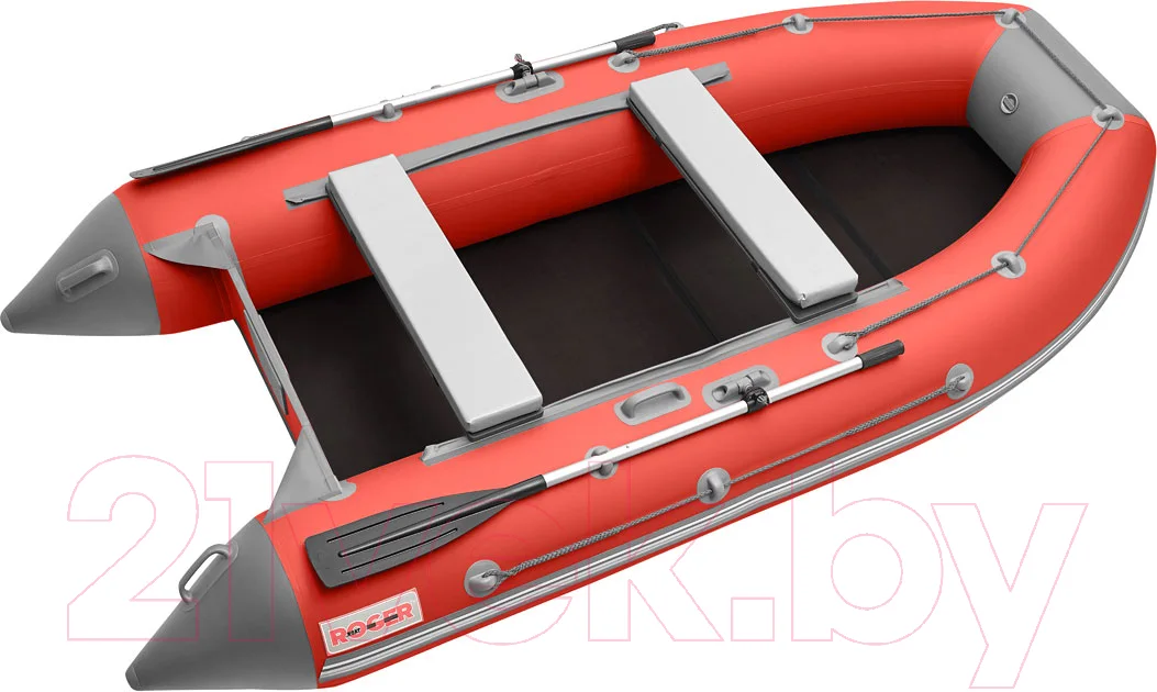Надувная лодка Roger Boat Hunter 3000 (без киля, красный/серый)