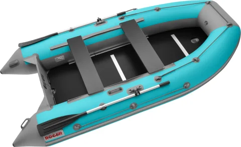Надувная лодка Roger Boat Hunter keel 3000 (малокилевая, бирюзовый/серый комби)
