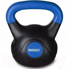 Гиря Indigo Sport IN125 (4кг, черный/синий) — фото 2