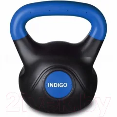 Гиря Indigo Sport IN125 (6кг, черный/синий) — фото 2