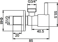 Подключение для душевого шланга Ledeme LH507-3/4 — фото 2