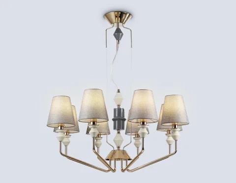 Люстра Ambrella LH75403/8 GD/GR (золото/серый)