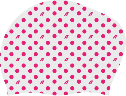Шапочка для плавания Atemi long hair cap Point White / TLH1PW