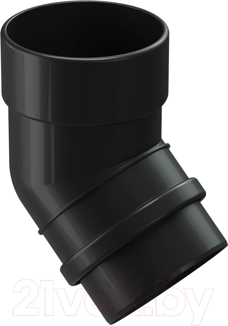 Колено трубы водосточной Docke Lux 45 градусов PVLA-1245 (карбон)