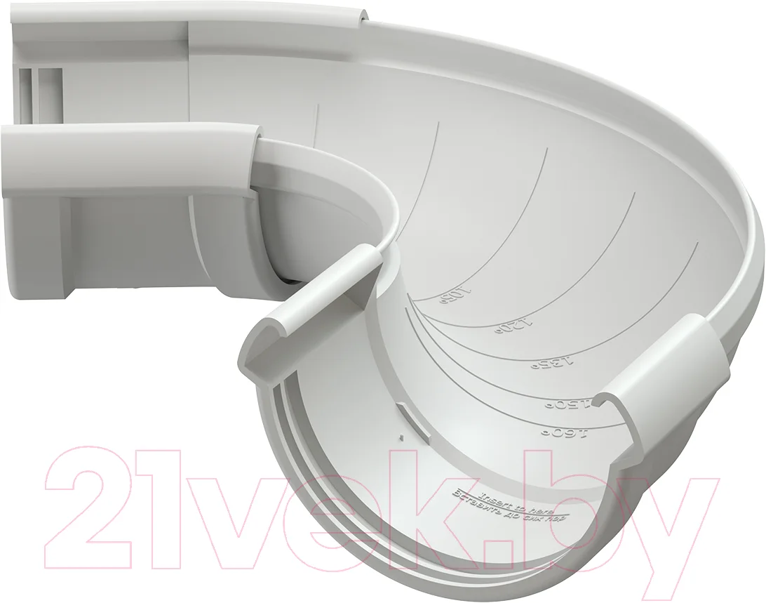 Угол желоба Docke Lux 60-160 Градусов PVLR-1044 (пломбир)